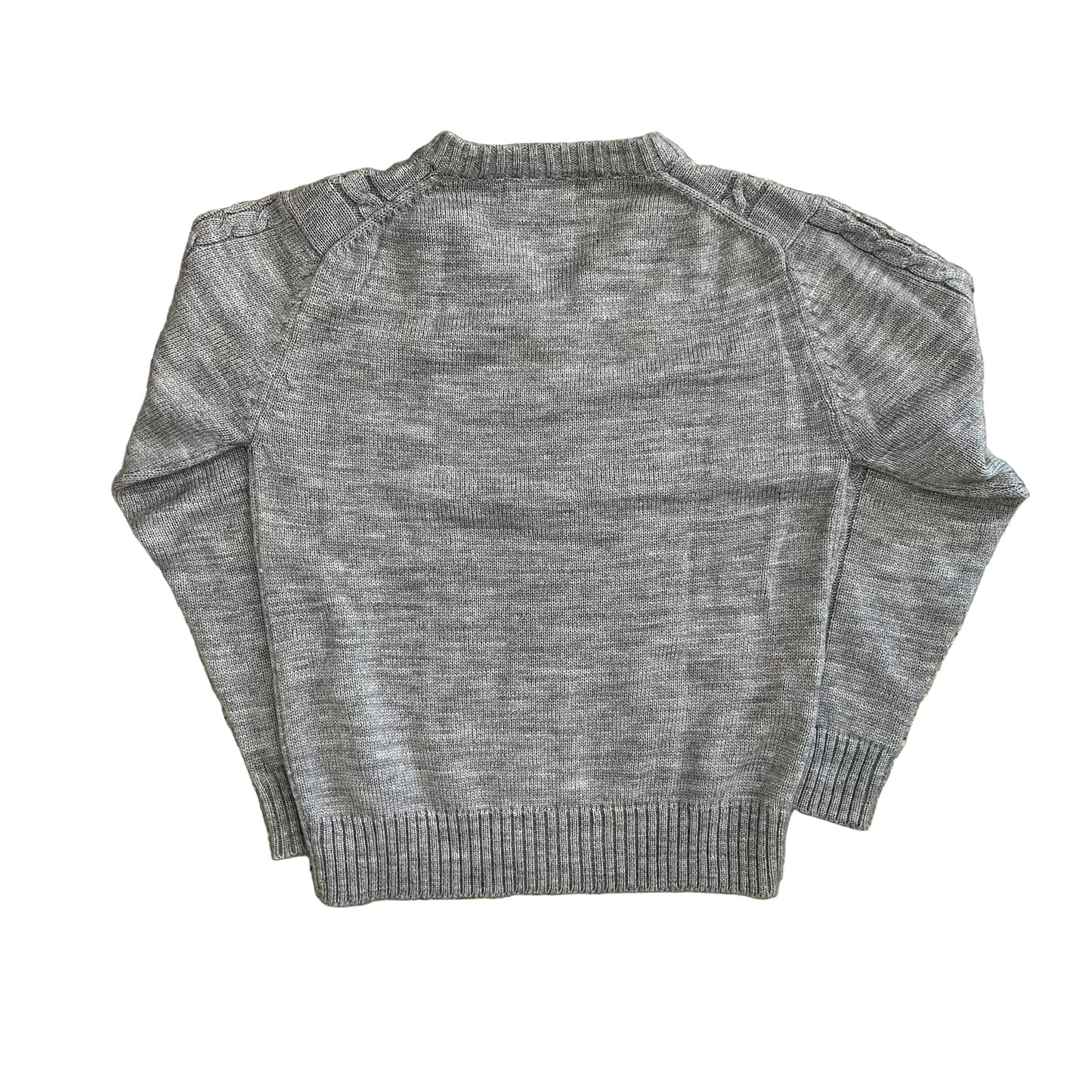 Sundowner Acrylic Nylon Blue Grey VNeck Sweater - Medium - 20" x 23.5"