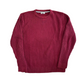 Boston Crew Red Cotton Chunky Knit Maroon Red Sweater - Large - 23" x 27"