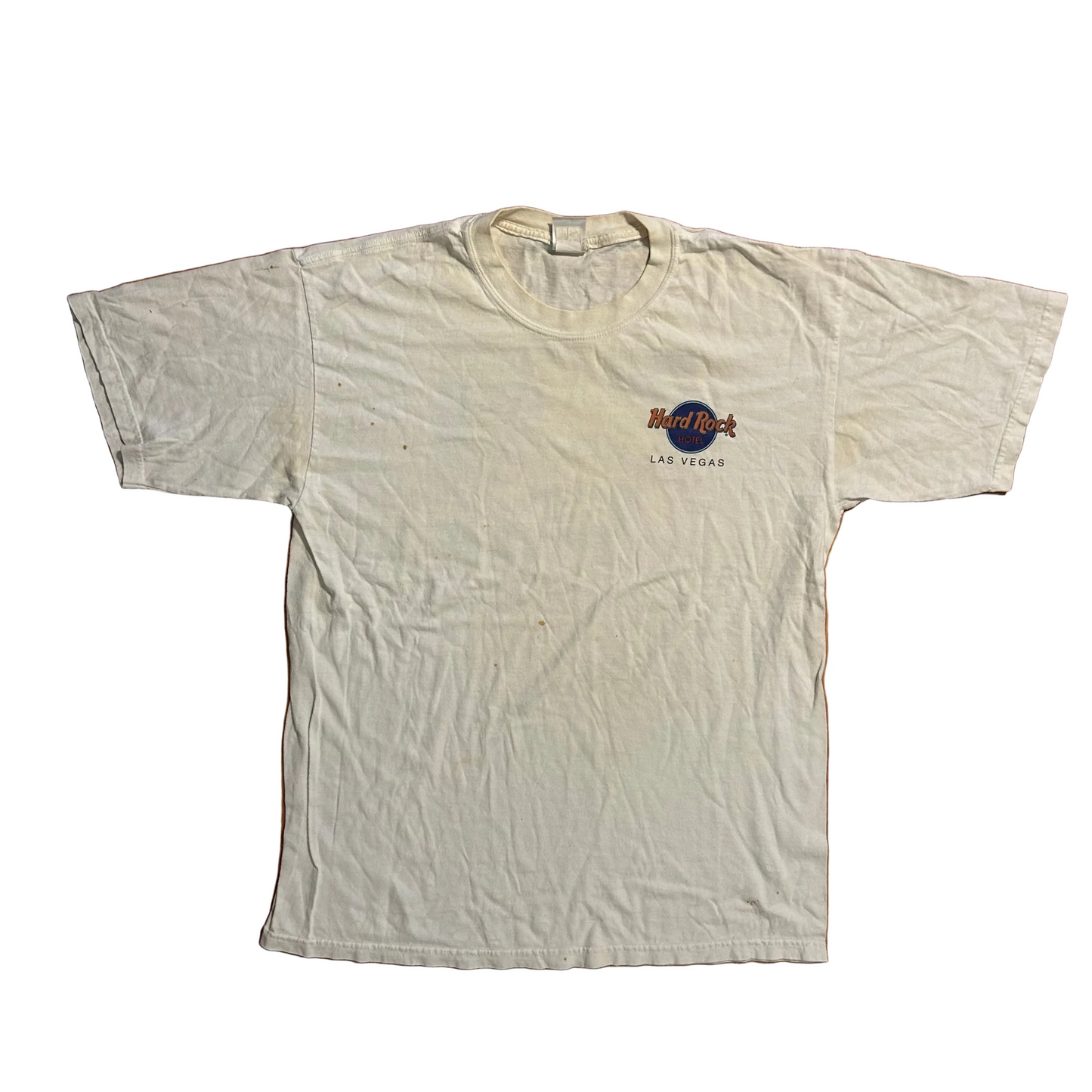 Hard Rock Cafe Las Vegas Hotel and Casino White Tshirt - Medium - 21" x 28.5"