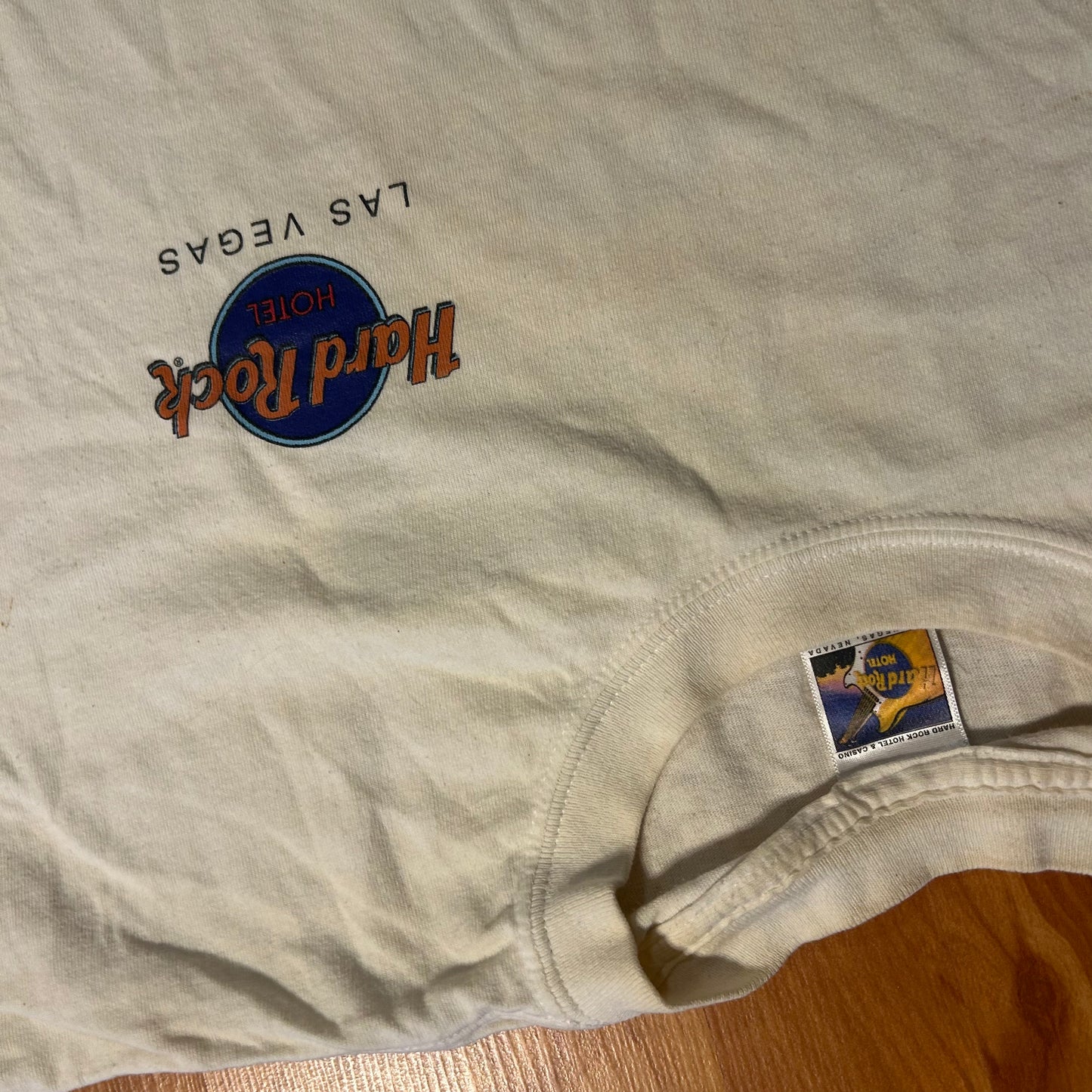 Hard Rock Cafe Las Vegas Hotel and Casino White Tshirt - Medium - 21" x 28.5"