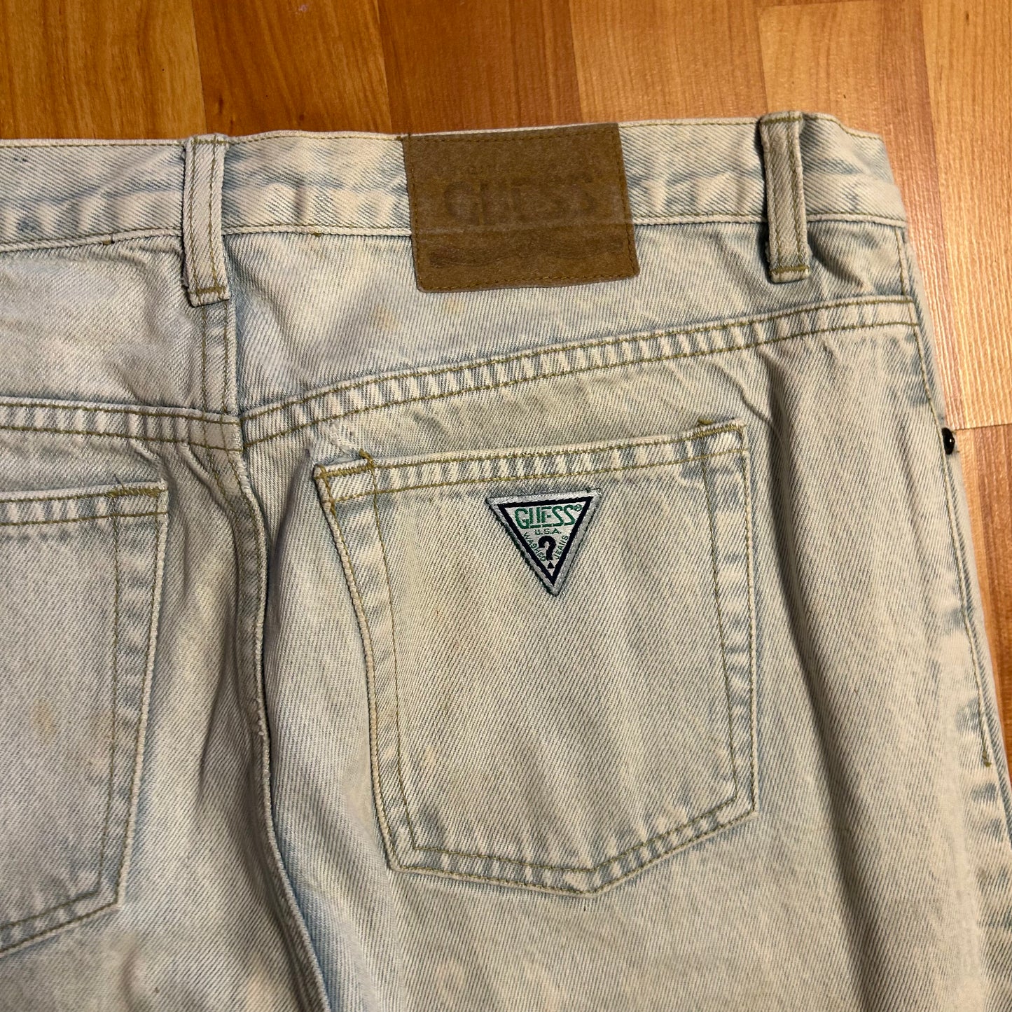 90's Georges Marciano for Guess Light Wash Denim Blue Jeans - 36" x 35"