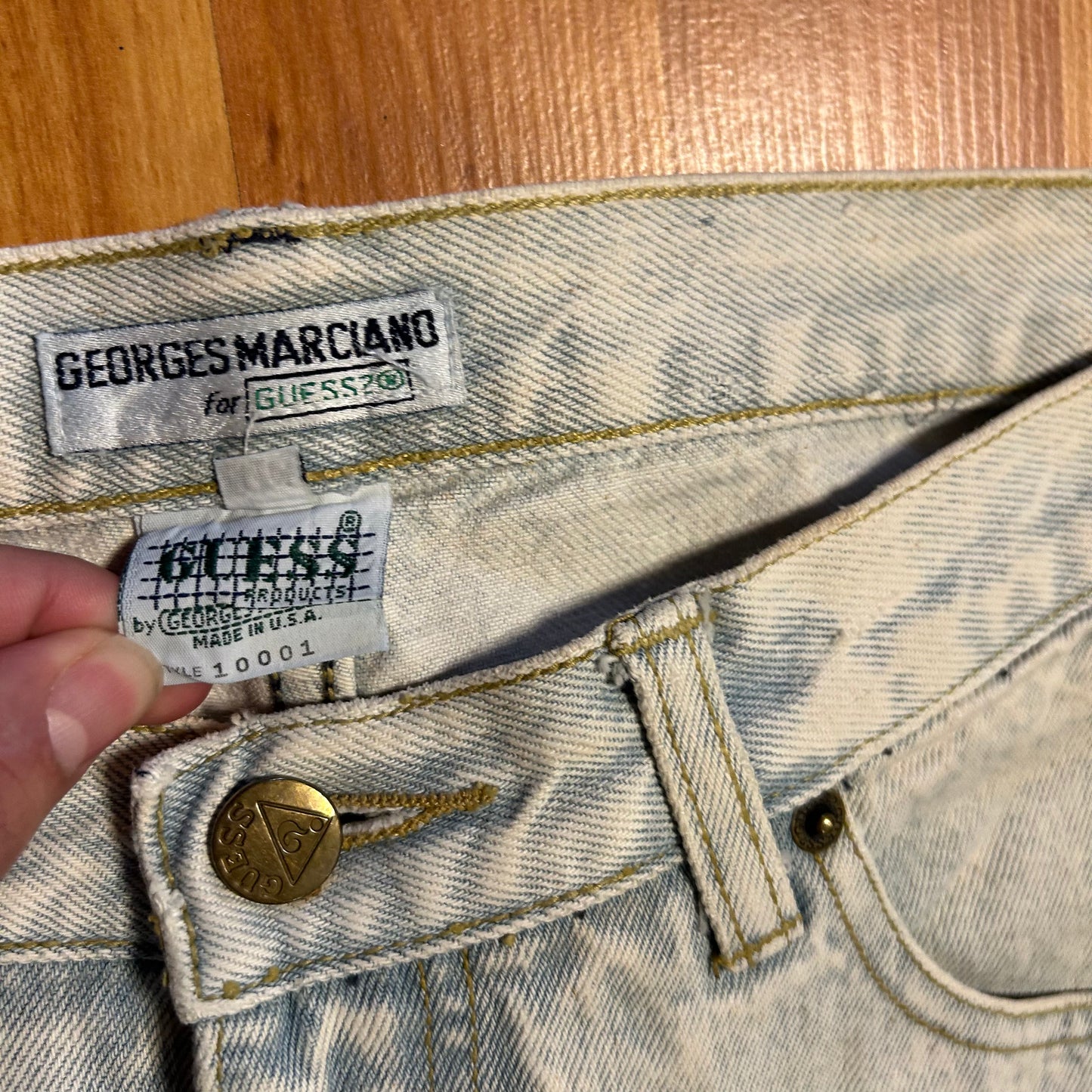 90's Georges Marciano for Guess Light Wash Denim Blue Jeans - 36" x 35"