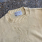 Lord Jeff Cotton Bird Cream Yellow Sweater - Large - 23" x 26"