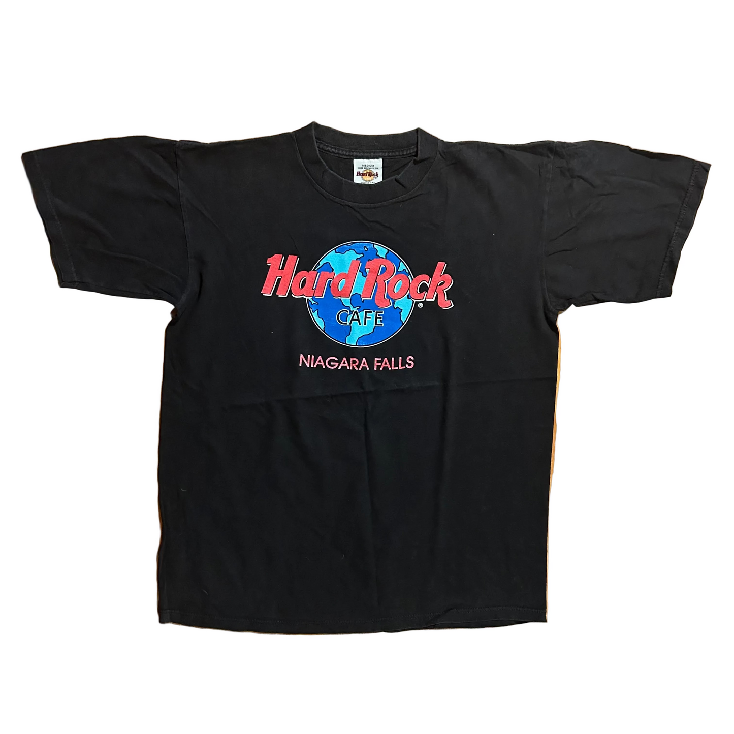 90’s Hard Rock Cafe Niagara Falls Black Tshirt - Medium - 21.5" x 26.5"