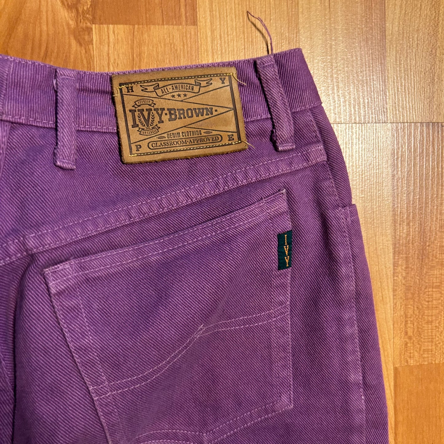 90's Ivy Brown Denim Clothing Purple Pink Jeans - 30" x 28.5"