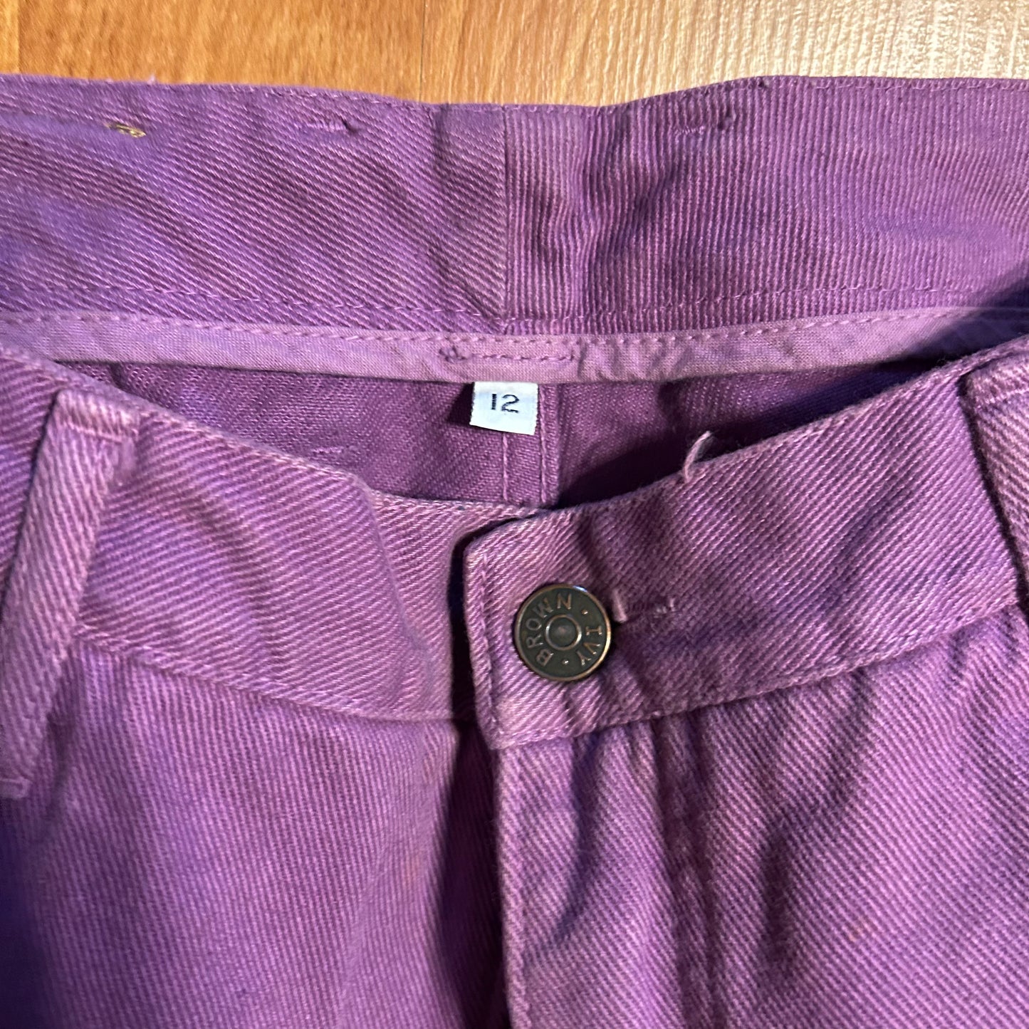 90's Ivy Brown Denim Clothing Purple Pink Jeans - 30" x 28.5"