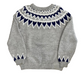 Grey Blue Knit Sweater - Large - 22" x 28"