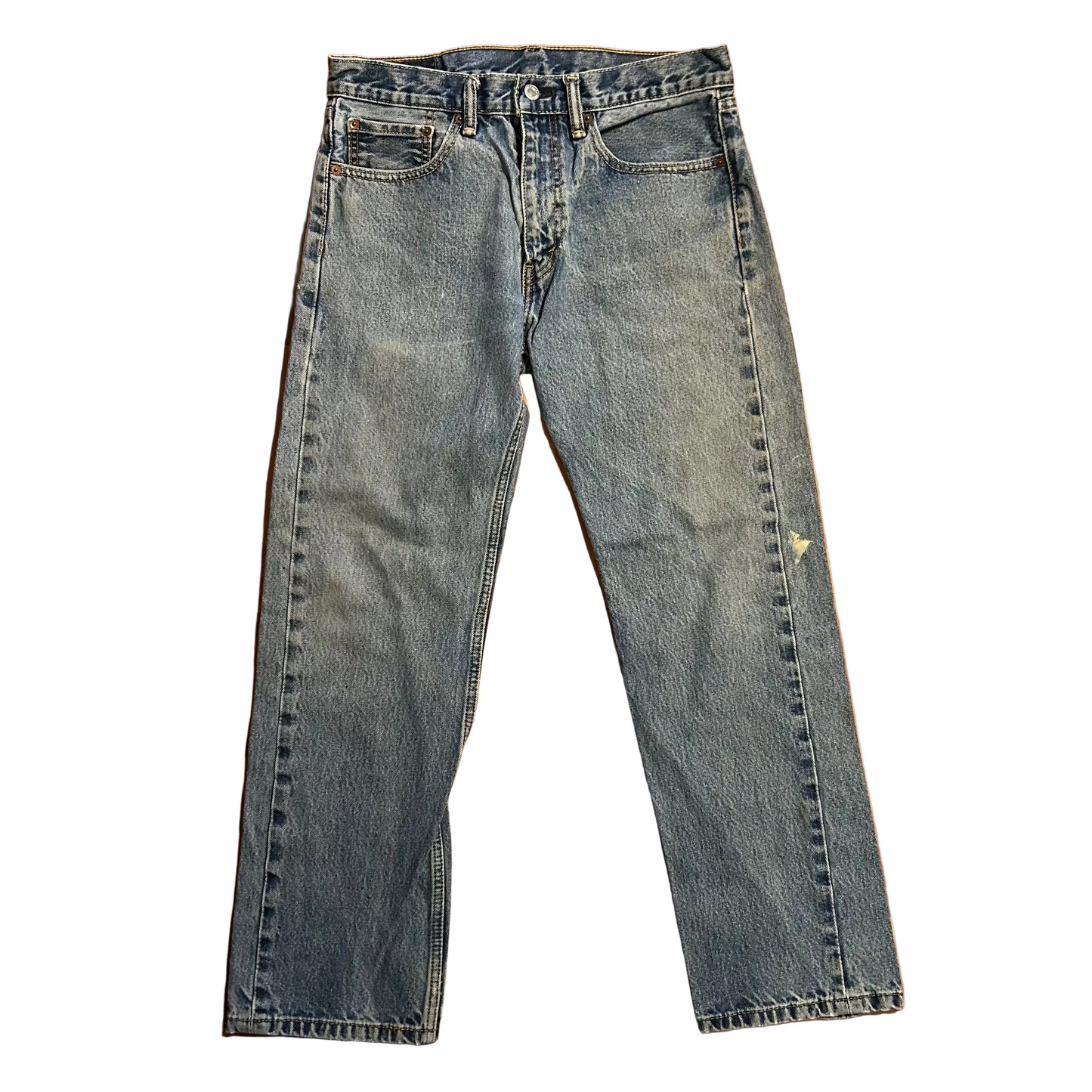 Levis 505 Light Wash Denim Blue Jeans - 32" x 27"