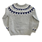 Grey Blue Knit Sweater - Large - 22" x 28"