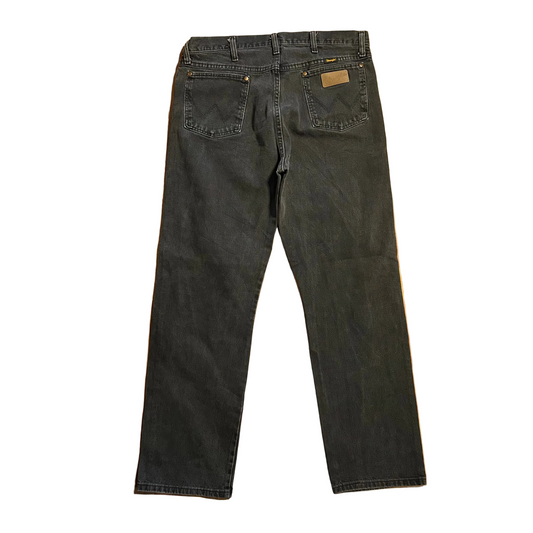 Wrangler 13MWZWK Black Denim Jeans - 34" x 30.5"