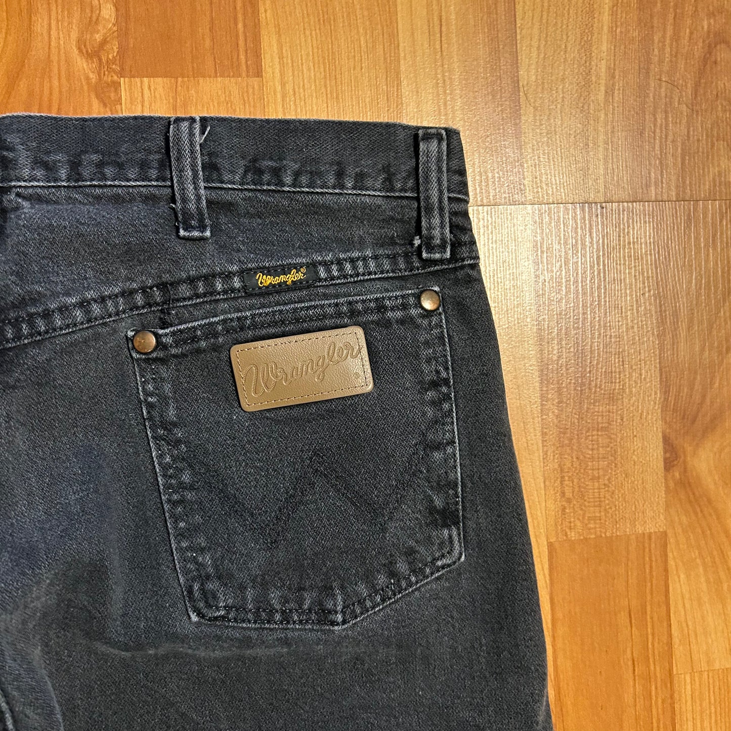 Wrangler 13MWZWK Black Denim Jeans - 34" x 30.5"
