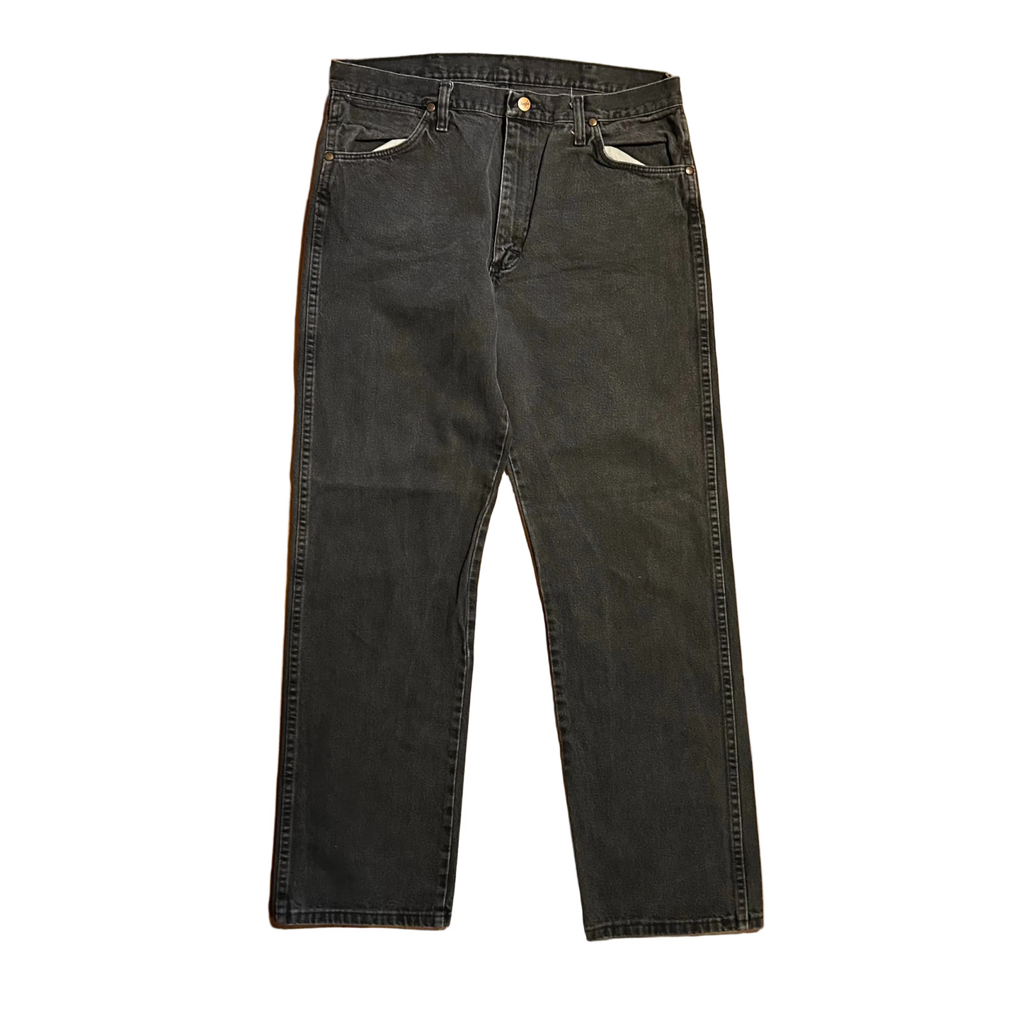 Wrangler 13MWZWK Black Denim Jeans - 34" x 30.5"