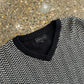 Geoffrey Beene Cotton Black White VNeck Sweater - Large - 22" x 27"