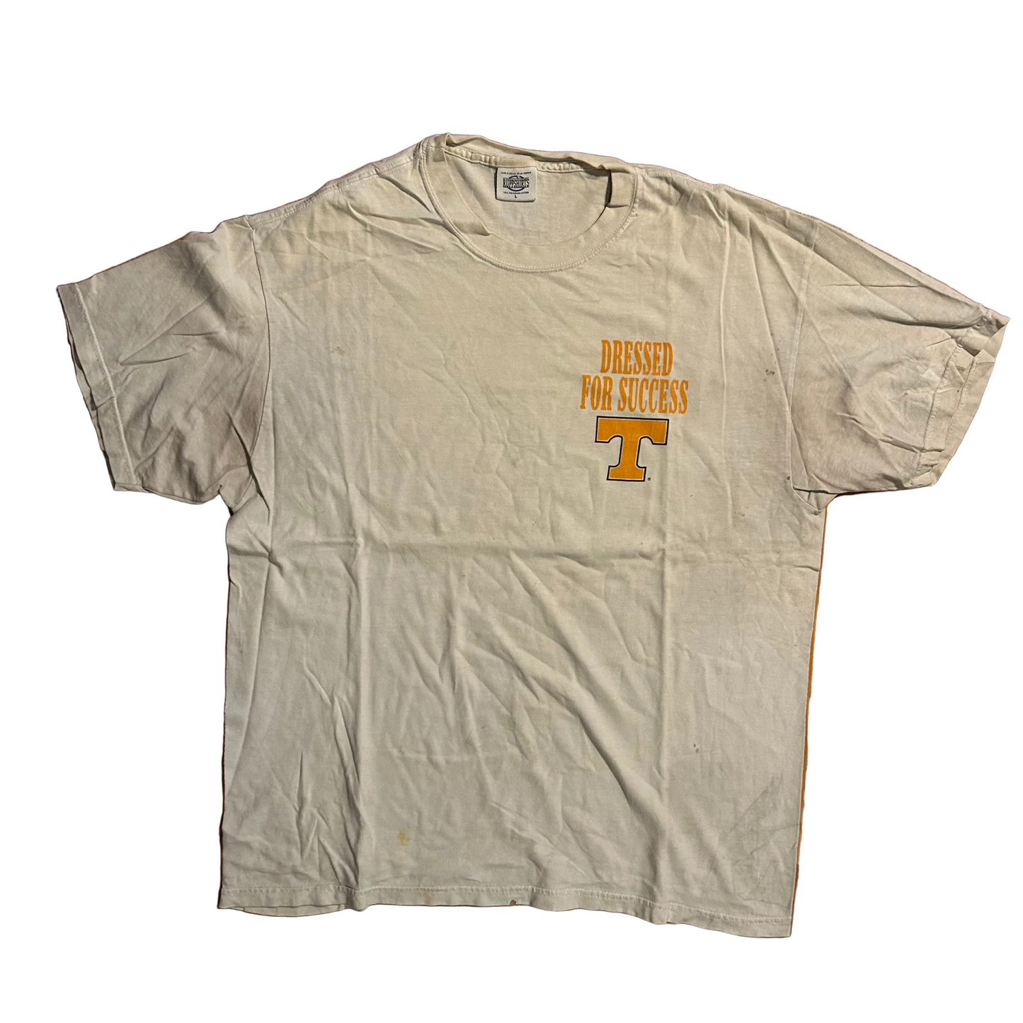 00’s RuppShirts Dressed For Success University Tennessee Your Momma Dresses You Funny White Tshirt - Large - 22" x 28"