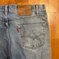 90's Levis 505 Faded Light Wash Denim Blue Jeans - 35" x 30.5"