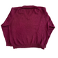 Roundtree and Yorke Cotton Red Maroon V Neck Sweater -XLarge - 27" x 27"