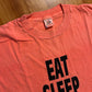 90’s FOTL Eat Sleep Hunt But Not Necessarily in that Order Pink Orange Tshirt - Large - 22.5" x 28.5"