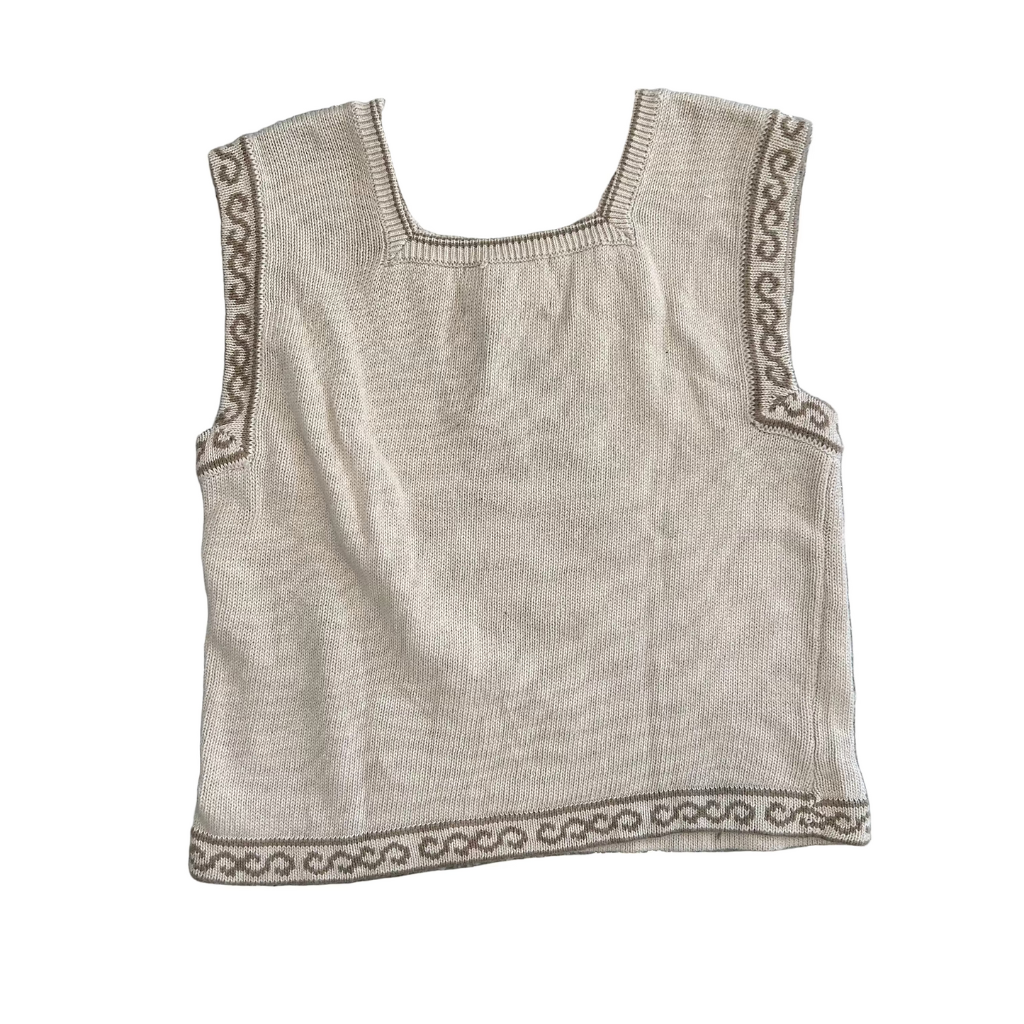 Donna Morgan Nonstop Petites Ramie Cotton Tank Top Knit Sweater - Small - 19" x 22"
