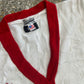 Broadway Knitting Mills Starfire Party Sales Manager Jackie White Red Cardigan Sweater - XLarge - 24" x 26"