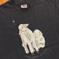 90’s Hef-T Do You Hear What I Hear Lamb Sheep Black Tshirt - Medium - 20.5" x 29.5"