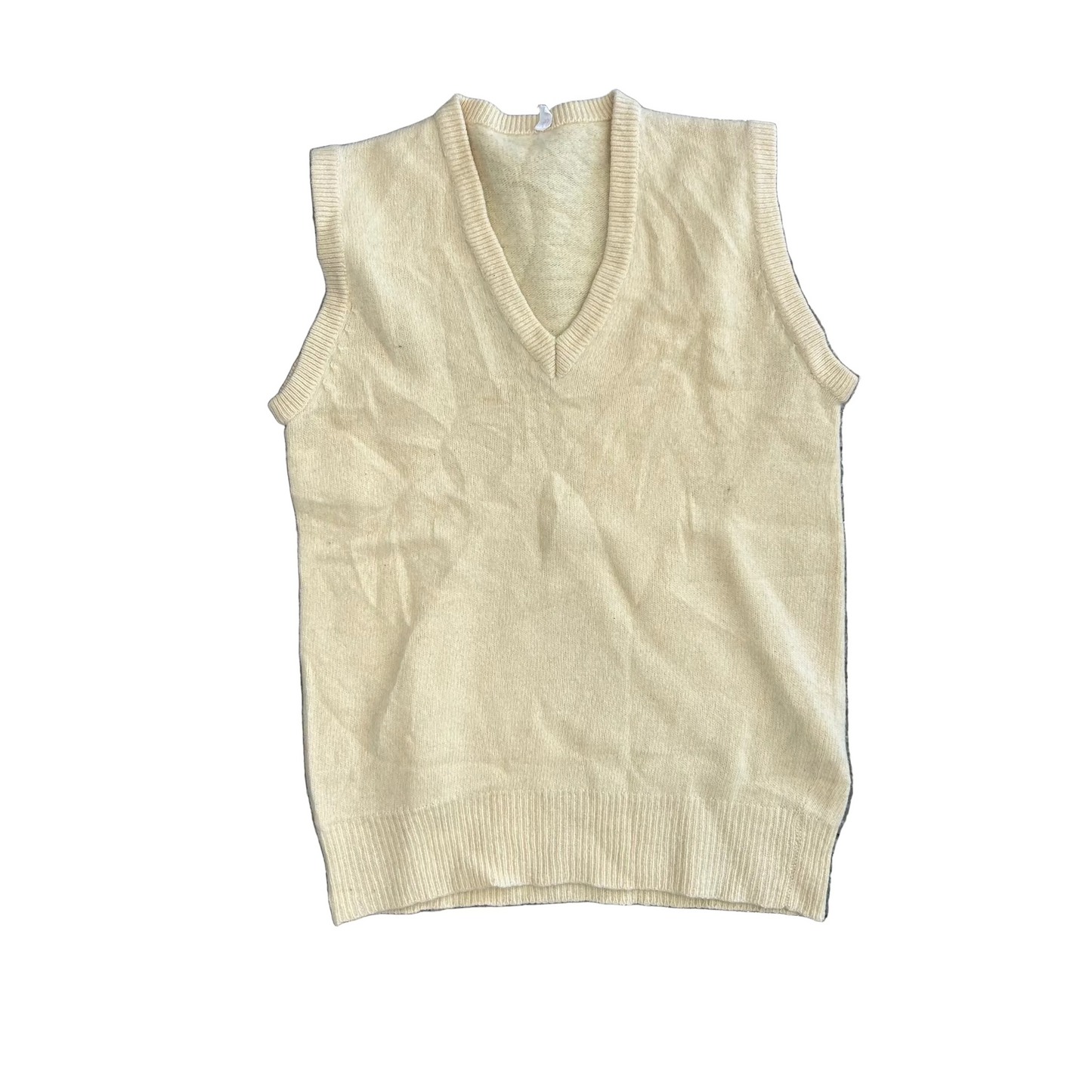 Yellow Knit VNeck Sweater Vest - XSmall - 16" x 23"