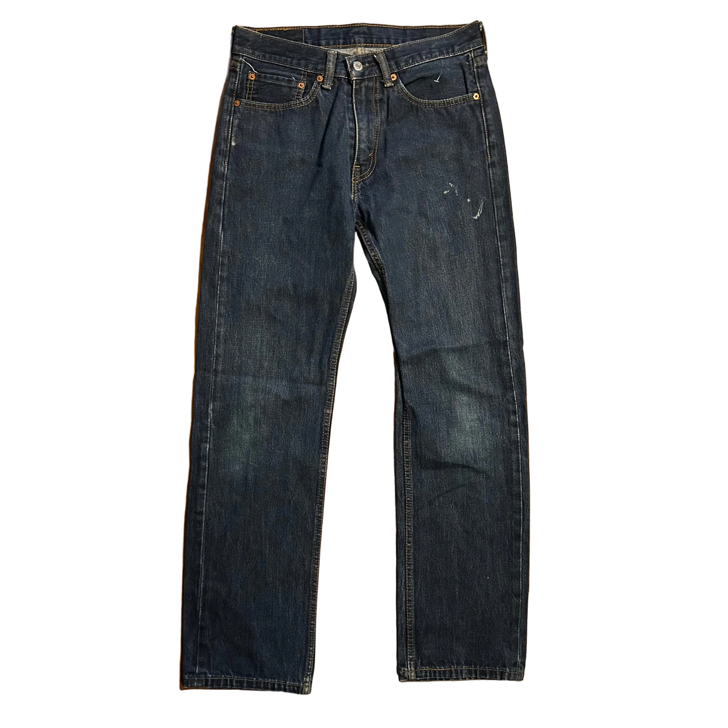 Levis 505 Dark Wash Denim Blue Jeans - 31" x 30.5"