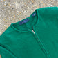 Karen Scott Green Acrylic Wool Zip Up Sweater - Medium - 20" x 21"