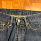 Levis 505 Dark Wash Denim Blue Jeans - 31" x 30.5"