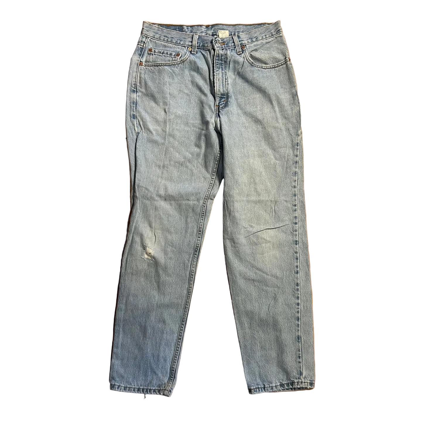 90's Levis 550 Distressed Light Wash Denim Blue Jeans - 32" x 30"