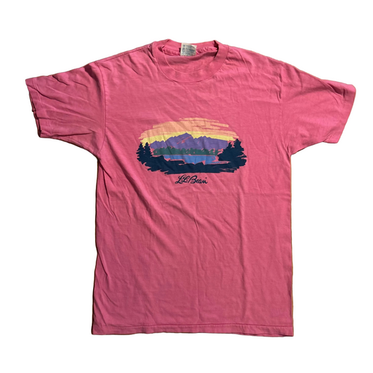 90’s Hanes Beefy LL Bean Pink Tshirt - Medium - 20" x 29"