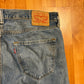 Levi's 501 Distressed Washed Denim Blue Jeans - 36" x 32"