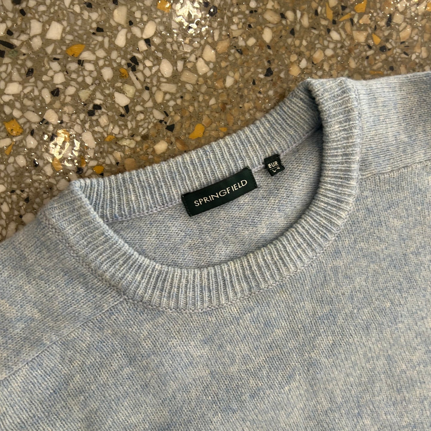 Springfield Wool Blue Sweater - XLarge - 24" x 26"