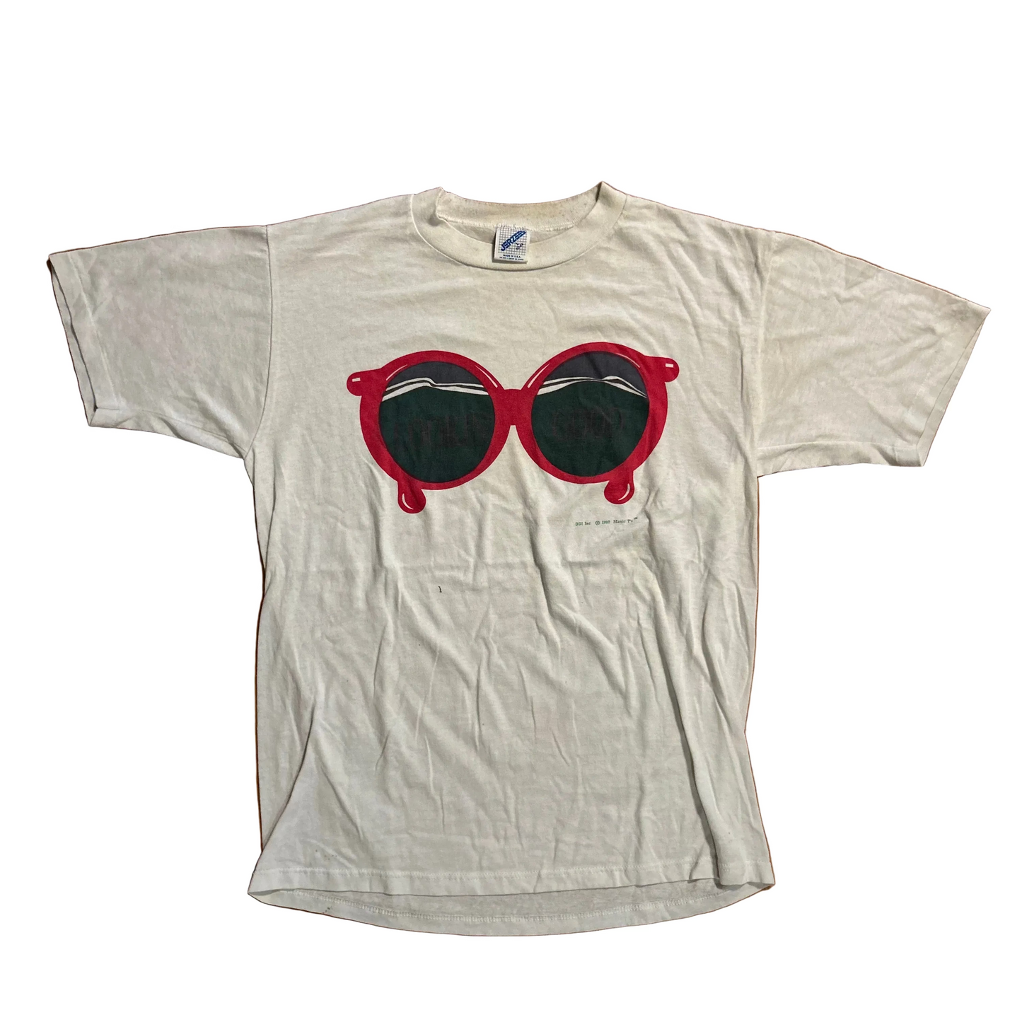 90’s Jerzees Looking Good Sunglasses White Tshirt - Small - 19" x 27"