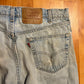 90's Levis 550 Distressed Light Wash Denim Jeans - 34" x 33"