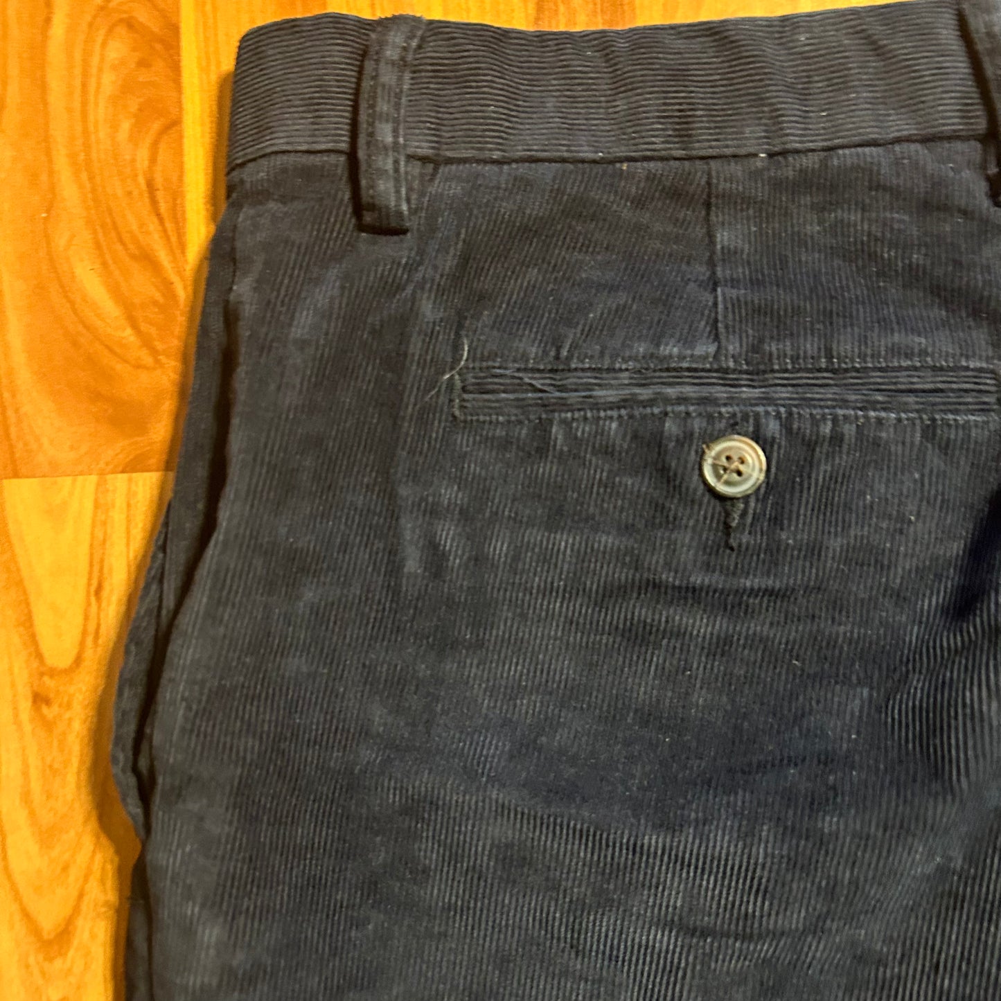 Old Navy Ultimate Slim Flex Needlepoint Corduroy Navy Blue Pants - 35" x 29"