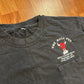 The Bull Pen Black Faded Pocket Tshirt - Medium - 21.5" x 27"