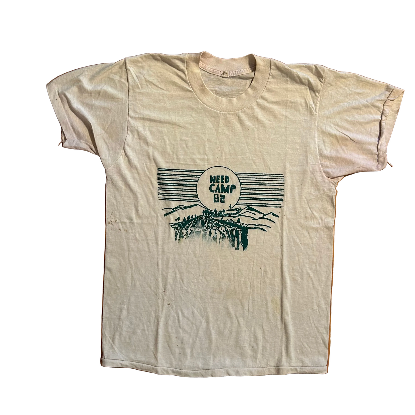 80’s FOTL Need Camp 1982 White Nature Tshirt - Small - 18.5" x 25.5"