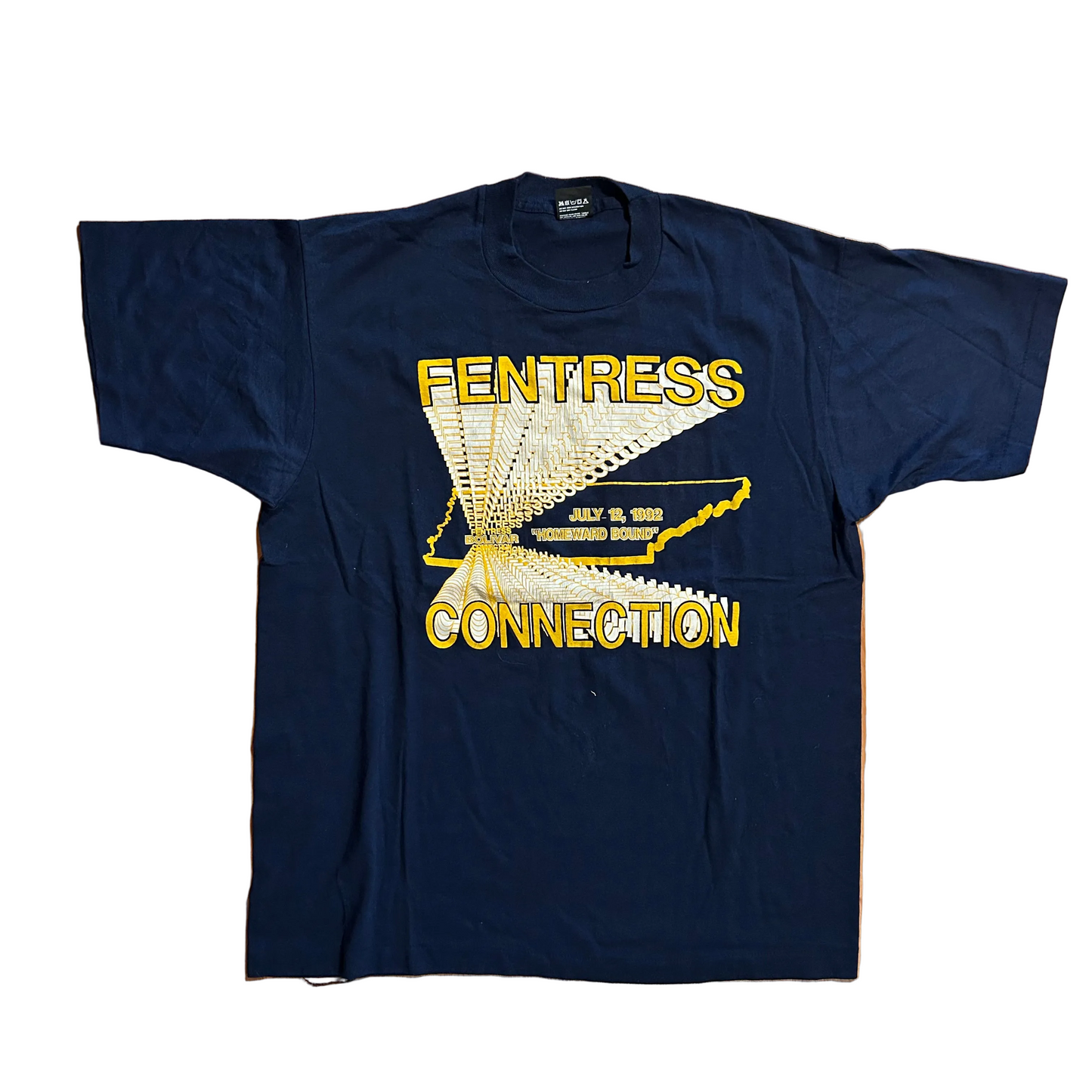 90’s Screen Stars Fentress Connection Tennessee Navy Blue Tshirt - Large - 22" x 28.5"