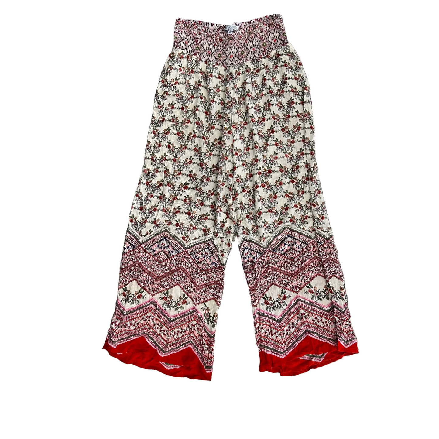 Patrons of Peace Floral Flowy Pants - 25" x 26"