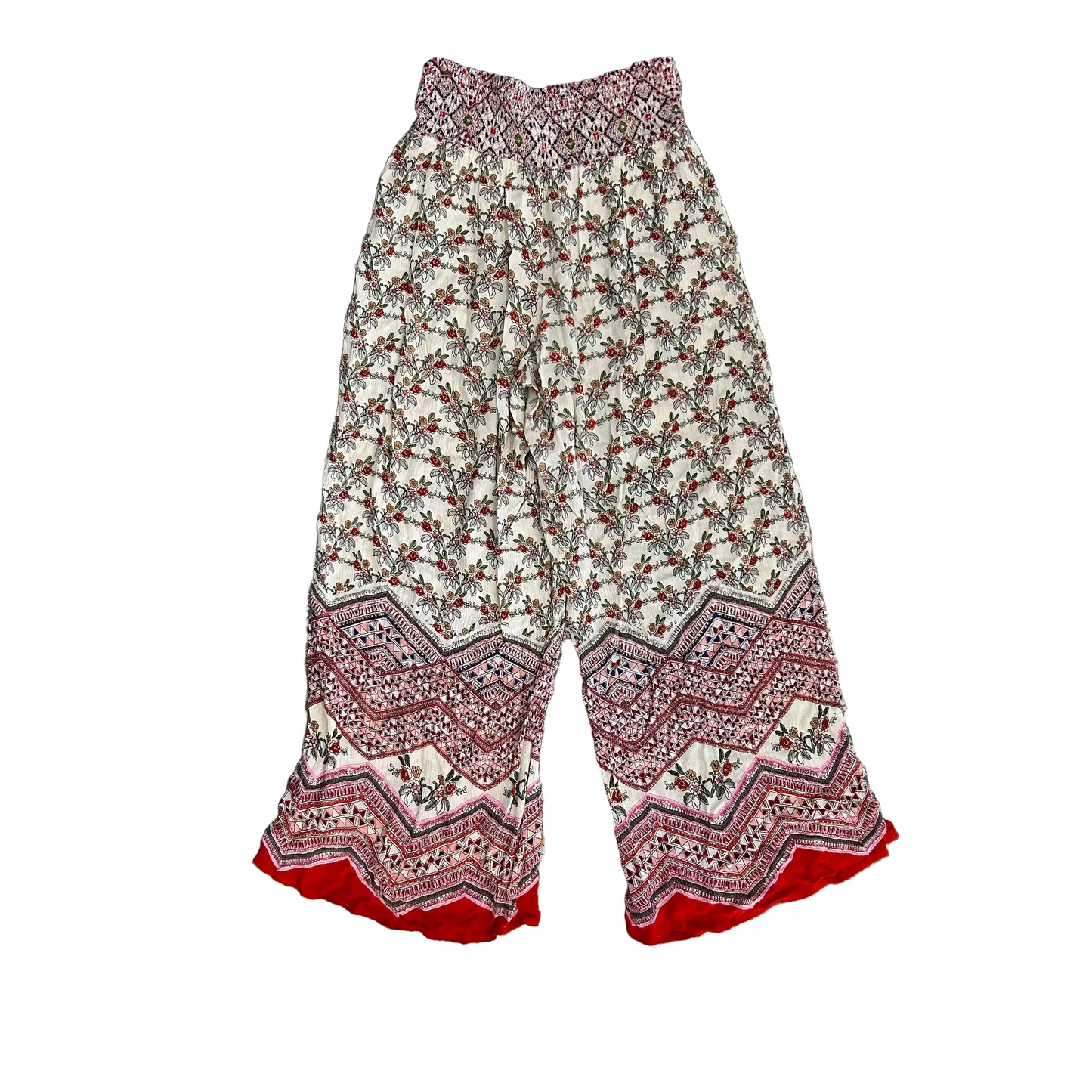 Patrons of Peace Floral Flowy Pants - 25" x 26"