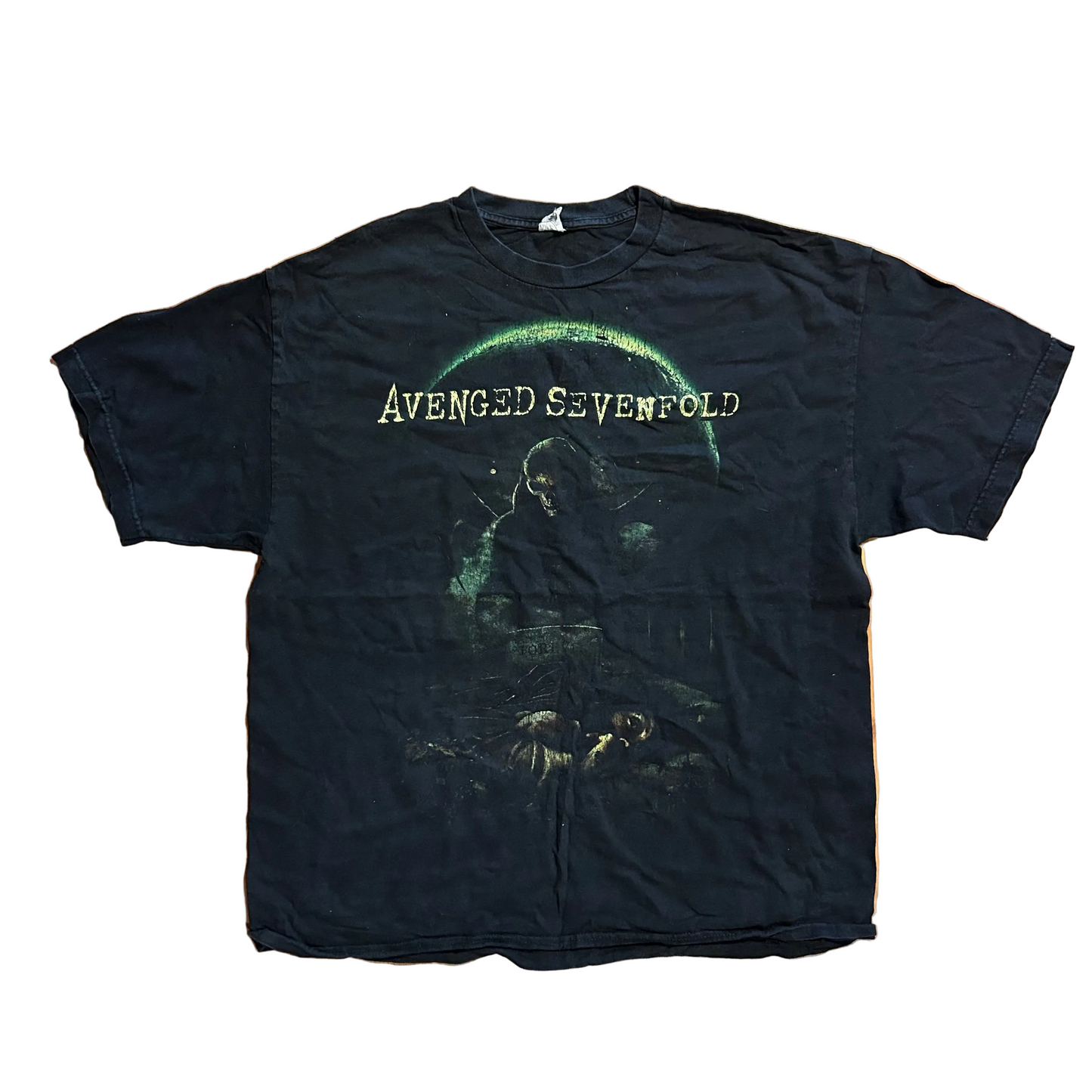 00's Avenged Sevenfold Black Tshirt - Large - 23" x 29"