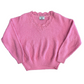 80's College Point Acrylic Pink Lace Sweater - Medium - 20" x 22"