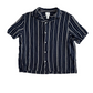 H&M Black White Striped Button Up Shirt - XLarge - 24" x 26"