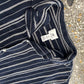 H&M Black White Striped Button Up Shirt - XLarge - 24" x 26"