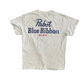 Pabst Blue Ribbon PBR Support Your Local Dive Bar White Tshirt - Medium - 21" x 28"