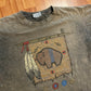 90’s Soft Goods USA Native American Buffalo Bison Brown Green Faded Tshirt - Large - 23" x 31"