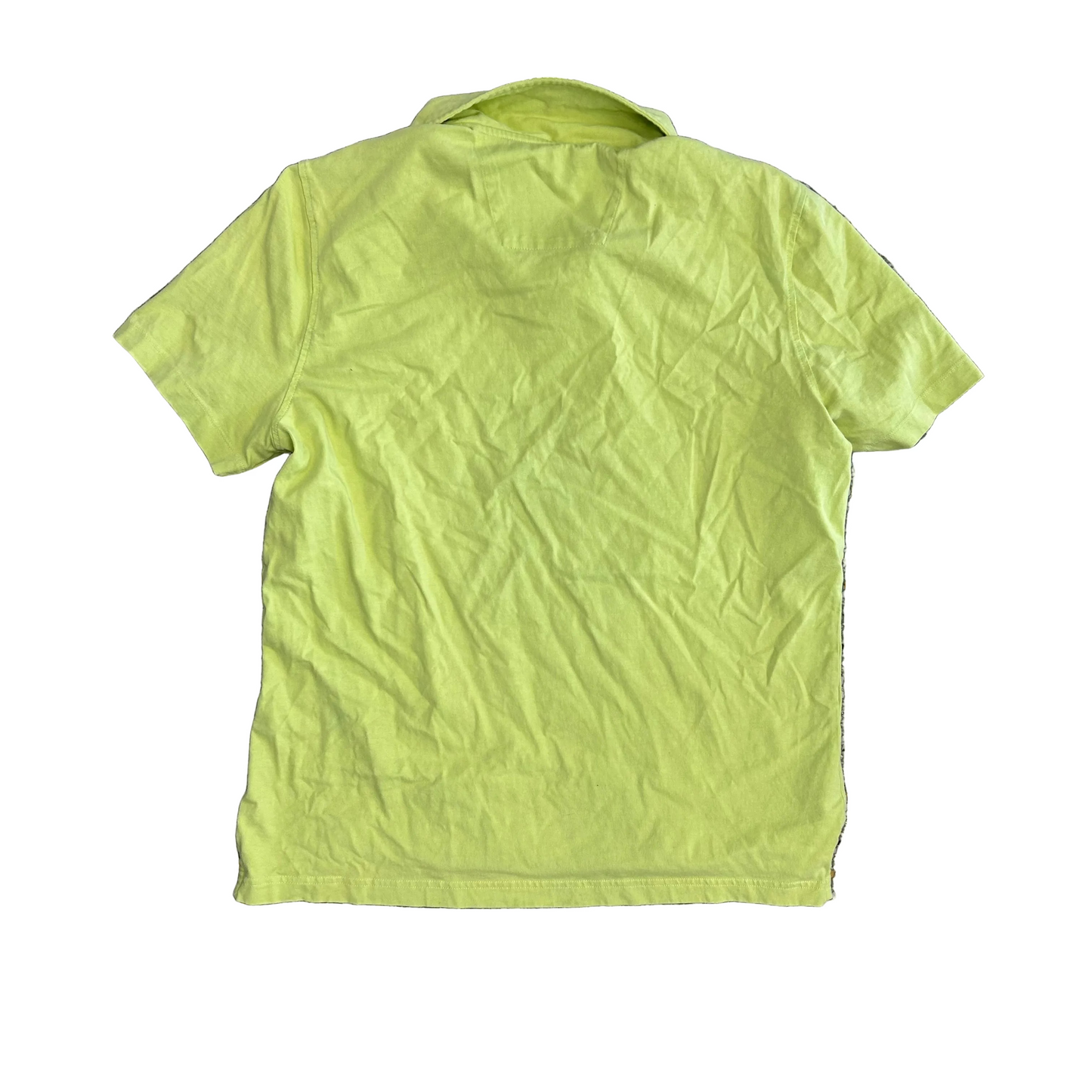 Nautica Cotton Neon Green Polo Shirt - Medium - 21.5" x 27"