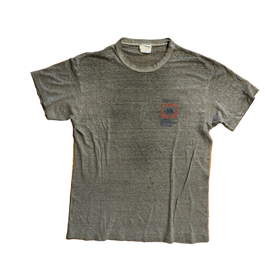 80/90’s Hanes Polycotton Methodist Memphis Hospitals Cardiac Rehab Grey Paper Thin Tshirt - Small - 19" x 26"