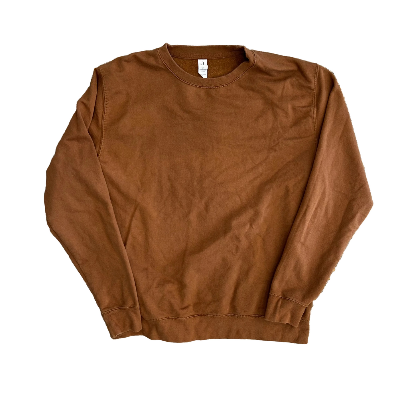Justhoods Brown Blank Crewneck Sweatshirt - Large - 23" x 27"