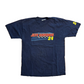 00’s Jeff Gordon Burnin Up The Track Navy Blue NASCAR Tshirt - Medium - 20" x 27"